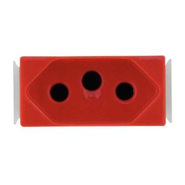 Imagem de Tomada Modulo Aria Tramontina 2P+T 20A Vermelho