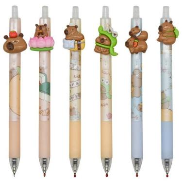 Imagem de Canetas de gel Maydahui Capybara Rollerball 0,5 mm 6 peças