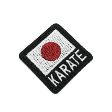 Imagem de AM0062T12 Karate Bandeira Japão Patch Bordado Termo Adesivo - BR44