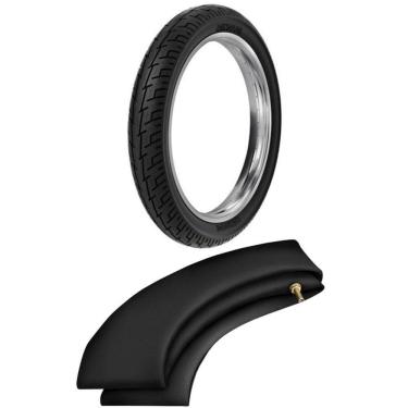 Imagem de Kit Pneu + Camara Honda Cg Titan 100/90-18 56p Bs32 Rinaldi