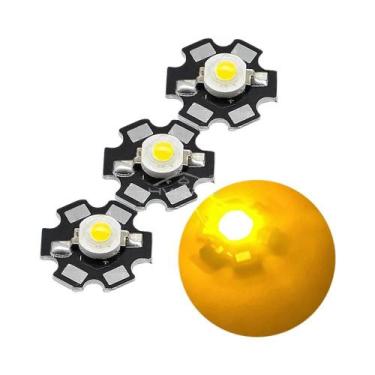 Imagem de Lâmpada LED De Alta Potência 1W Chip 10Pcs COB DIY Com Dissipador De C