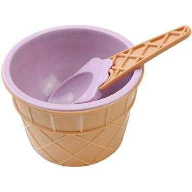 Imagem de Tigela Pote Para Sorvete Bowl Cumbuca Para Sobremesas Lilás - YAAY