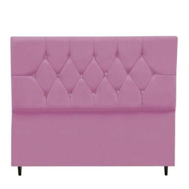 Imagem de Cabeceira Cama Box Solteiro 90 Cm Aurora Suede Rosa - OUTRAS MARCAS