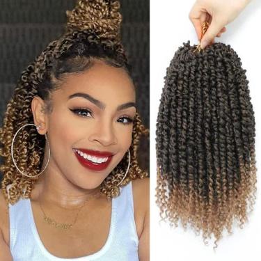 Imagem de Cabelo de crochê Passion Twist BEFUNNY 10 cm, 9 pacotes, ombre