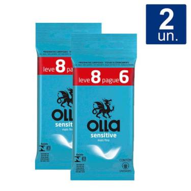 Imagem de Kit 2 Preservativo Olla Sensitive Leve 8 Pague 6