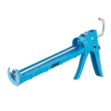 Imagem de OX Pistola de calafetagem sem gotejamento de 293 ml – Pistola de silicone de proporção de impulso 10:1 com furador de vedação e cortador de bico – OX-T046205