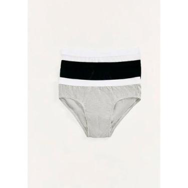 Imagem de Kit/3 Cueca Slip Hering 77UE Masculina Algodão T. P/XXG, G, 1a, Preto,
