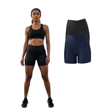 Imagem de Kit Com 2 Short Legging 3D Academia Fitness Feminino-Feminino