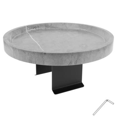 Imagem de Tcwhniev Bandeja de braço de sofá, bandeja de apoio de braço de sofá de madeira, suporte de fácil armazenamento para sofá, fácil instalação, suporte ajustável, largura limpável, bandeja de apoio de