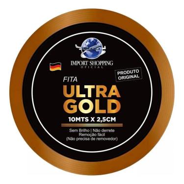 Imagem de Fita Adesiva Amarela Ultra Gold Dupla Face 10Mx2,5Cm