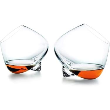 Imagem de 2/6 Pcs Copos De Uísque, Copo Térmico Rotativo Whisky, Copo De Coquetel Antigo Fashioed Para Uísque, Bourbo, Conjunto De Presente De Vidro Elegat Vitage Wiskey, Presentes Personali, 2pcs