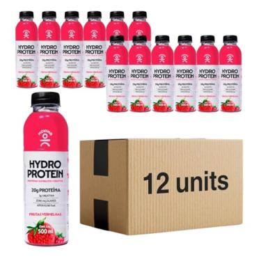 Imagem de Kit com 12 Bebidas MOVING Hydro Protein sabores 500ml – Hidratação + Proteína + Creatina (500 ML, Frutas Vermelhas)