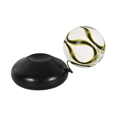 Imagem de TNZMART Treinador de malabarismo com bola de futebol, equipamento de treino de futebol ajustável com base de borracha para iniciantes (bola de futebol tamanho 4)
