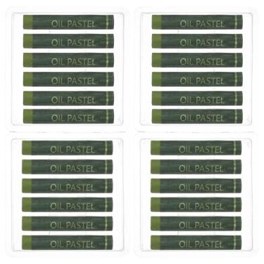Imagem de PATIKIL Pastéis de óleo verde oliva, 24 peças de giz de cera de óleo macio, pastéis cremosos, materiais de arte em bastão para pintura de arte, desenho, mistura de graffiti para iniciantes e artistas