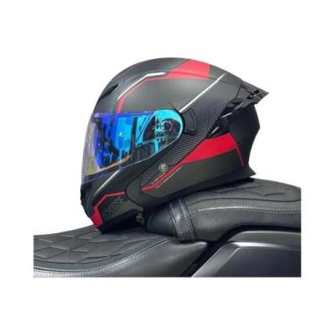 Imagem de Capacete De Motocicleta Unissex Aprovado Pelo DOT Com Visor Duplo Prot