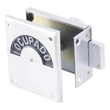 Imagem de 3X Fechadura Banheiro Livre / Ocupado Soprano Cromada