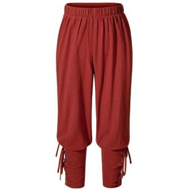 Imagem de Costume AITIPOO Kids Pirate Pants Renaissance Red 3-4T