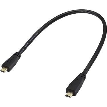 Imagem de zdyCGTime Cabo micro hdmi tipo d para micro HDMI, linha de conexão de vídeo HD macho de alta velocidade 4K para micro HDMI, conecte smartphones, tablets, câmeras, outros equipamentos. (M/M 30 cm)