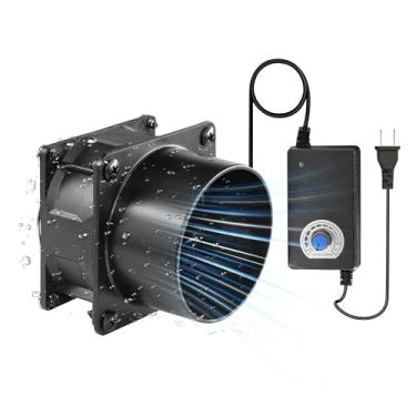 Imagem de AMCHIXIN Exaustor De Alta Velocidade 3,15" Com Placa Duto Quadrada A Redonda 3", Controle Contínuo Para Impressão 3D, Gravação Laser, Tendas Plantas