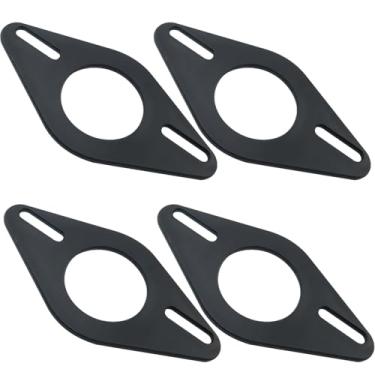 Imagem de MEETOOT 4 peças de suporte adaptador de montagem de tweeter para carro, espessura, 3 mm, alto-falante, engenharia, anel de vedação de plástico