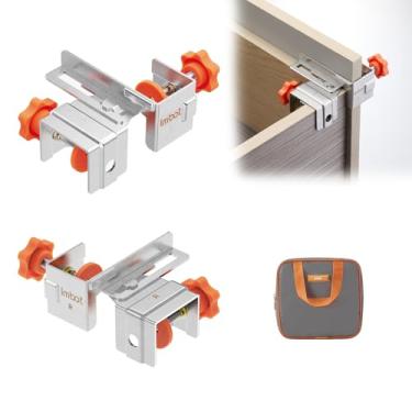 Imagem de Imbot Kit de grampos de instalação frontal de gaveta, braçadeira de montagem de gaveta de aço inoxidável ajustável, para ferramentas de marcenaria, braçadeira de montagem de painel de gaveta de sala