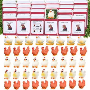 Imagem de 50 Set Positive Chicken Gifts Bulk Employee Appreciation Gifts Box Breathing Gift Bulk for Coworker Team Back to School Desk Pets Thank You Teacher Student Chicken Ornaments with Cheer up Card Box