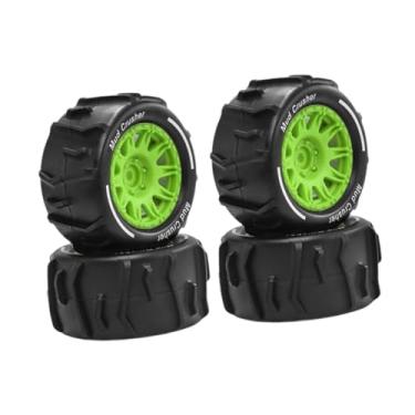 Imagem de Colaxi Pneus RC em escala 1/18, rodas de neve e praia, atualizações elegantes, pneus de controle remoto de substituição, acessórios para de areia RC, peças, Verde