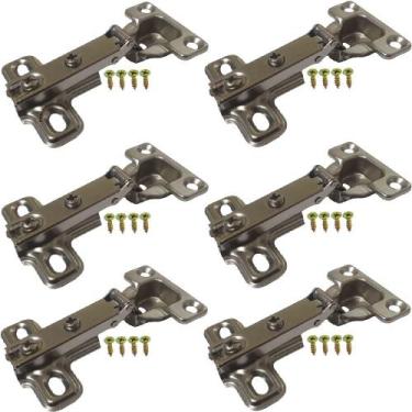Imagem de 6 Peças - Dobradiça Para Armario Reta De 26mm - Albras