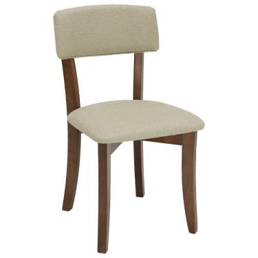 Imagem de Cadeira Decorativa Estofada Luar Pes Madeira Pinhao Nacc