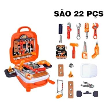 Imagem de Kit Maleta De Ferramentas Infantil 22 Peças Brinquedo educativo