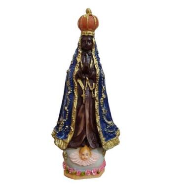 Imagem de Imagem de Nossa Senhora Aparecida em Resina - 15 cm - Lojinha Uai