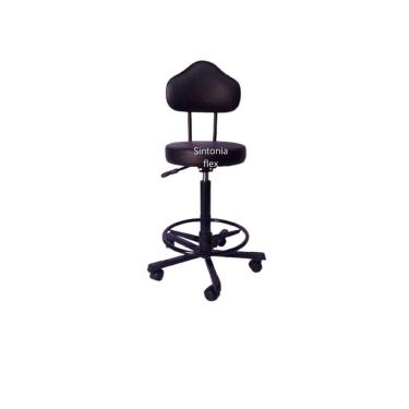 Imagem de Cadeira Caixa Alta Mocho Verona L Duplo Aro Base Em Aço