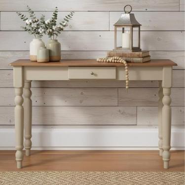 Imagem de Aparador para Sala ou Escrivaninha com Pés Torneados 1 Gaveta - Amêndo