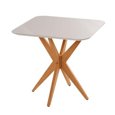 Imagem de Mesa de Jantar Simpatia Tampo Retangular em Vidro 90x90cm JCM