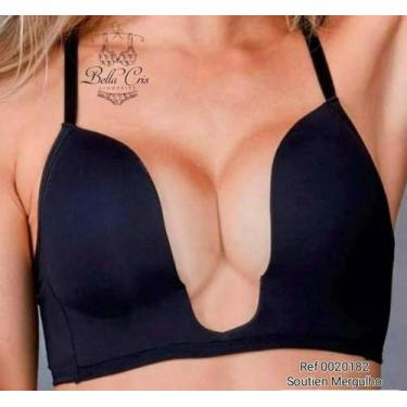 Imagem de Sutiãn mergulho decotado - Marbelle , Preto, P