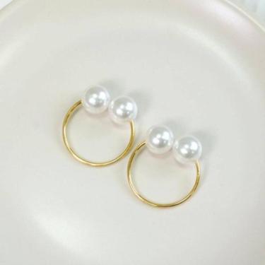 Imagem de Kit 100 Pçs Anel para Guardanapo 100 Lugares Pérola Dupla Grande 4x3cm