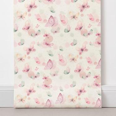 Imagem de Papel de Parede Autoadesivo Borboletas 5m x 45cm, Decorativo para Sala, Quarto e Banheiro