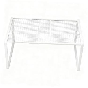 Imagem de Bothyi Organizador de prateleiras expansível para armários, prateleiras para organização de livros, tigelas, armários, dormitórios, pratos, despensa, quarto, White L