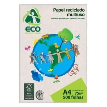 Imagem de Papel sulfite a4 75g eco millennium pacote com 500 folhas - JANDAIA