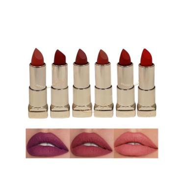 Imagem de Conjunto de 6 batons foscos de longa duração FLAMENCO - Lightbek Offic