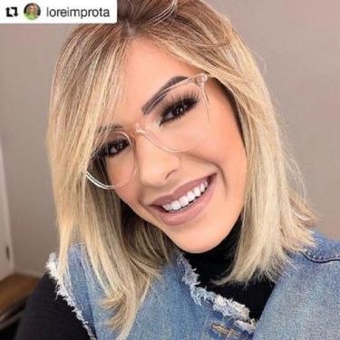 Imagem de Armação Óculos de Grau Feminina Quadrada Nina transparente - Palas Eye