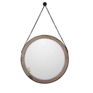 Imagem de Espelho cosmético, espelhos de maquiagem, retro, pendurado, decorativo, parede, banheiro, espelho de parede e espelho de barbear, espelho vintage com moldura de madeira