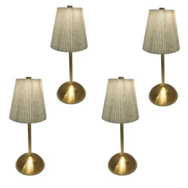 Imagem de Luminaria de Mesa Abajur 3 Tons LED Kit 4 uni USB Bateria Recarragavel Quarto Sala Cabeceira Controle de Intensidade