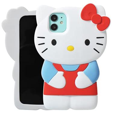 Imagem de MONEHOYSY Capa de desenho animado para iPhone 12 Pro Max de 6,7 polegadas (2020), capa traseira de gel protetora de silicone macio 3D Kawaii à prova de choque para crianças, mulheres, meninas e