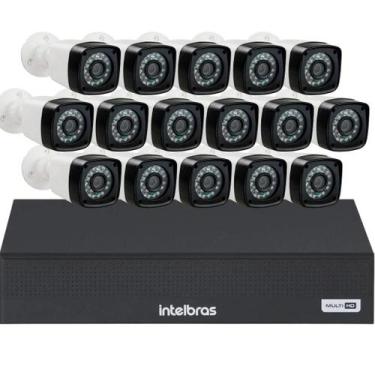 Imagem de Kit Cftv 16 Câmeras Segurança Full Hd Dvr Intelbras mhdx 1116c