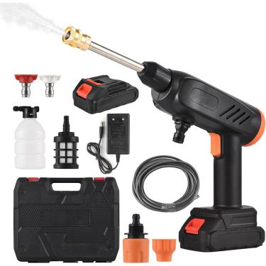 Imagem de Lavadora De Alta Pressão 21v Sem Fio Portátil Multifuncional P- Limpeza De Carros E áreas Externas