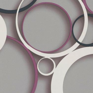 Imagem de Papel de Parede DDD em 3D MAX 28304 Círculos - Rolo: 10m x 0,53m