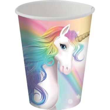 Imagem de Copo Papel 200Ml Unicornio - Embalagem com 8 unidades.