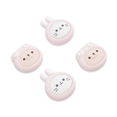 Imagem de PlayVital Joystick Caps for Nintendo Switch, Thumbstick Grips for Switch Lite, Analog Cover for OLED Joycon Thumb Grip Caps - Pink Cosplaying Kitten & Puppy