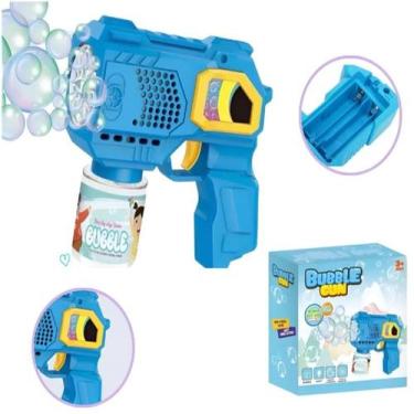 Imagem de Lança Bolhas De Sabão Turbo Automática Com Luz Leve E Portátil (AZUL) 